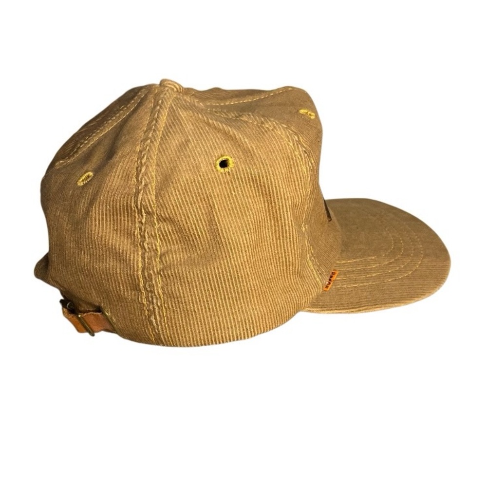 LEVIS Orange Tab Corduroy Hat 2 Horse Leather Patch Duck Tan Adjustable UNISEX - Picture 2 of 8